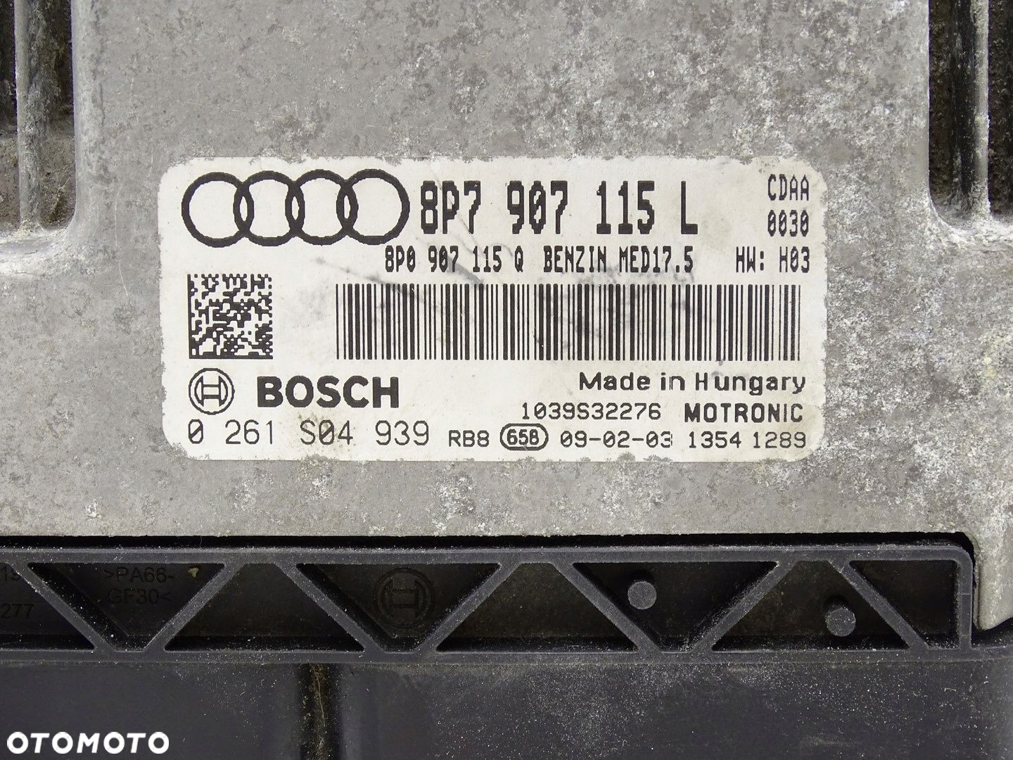 KOMPUTER STEROWNIK SILNIKA A3 8P LIFT 1.8 TFSI 8P7907115L - 2