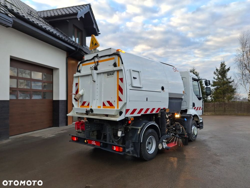 Renault Midlum 220DXI Zamiatarka SEMAT Zoeller Johnston VS501 Szczotki L/R Obie Strony Napęd Hydrostatyczny 2014r Kamera Cofania Klimatyzacja Centralne Smarowanie - 4
