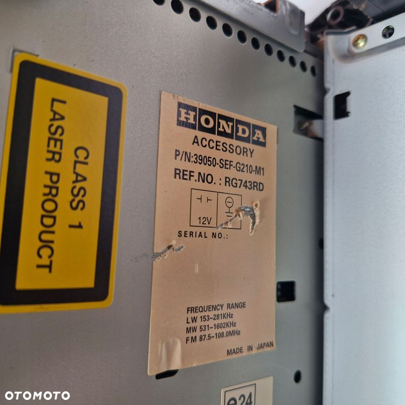 RADIO HONDA ACCORD VII 39050-SEF-G210-M1 - 4