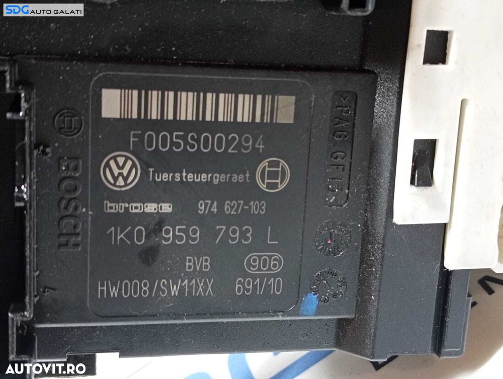 Motoras Macara Electrica pentru Geam Sticla Usa Portiera Stanga Fata Volkswagen Golf 5 2004 - 2008 Cod 1K0959793L 992729-105 [M4588] - 2