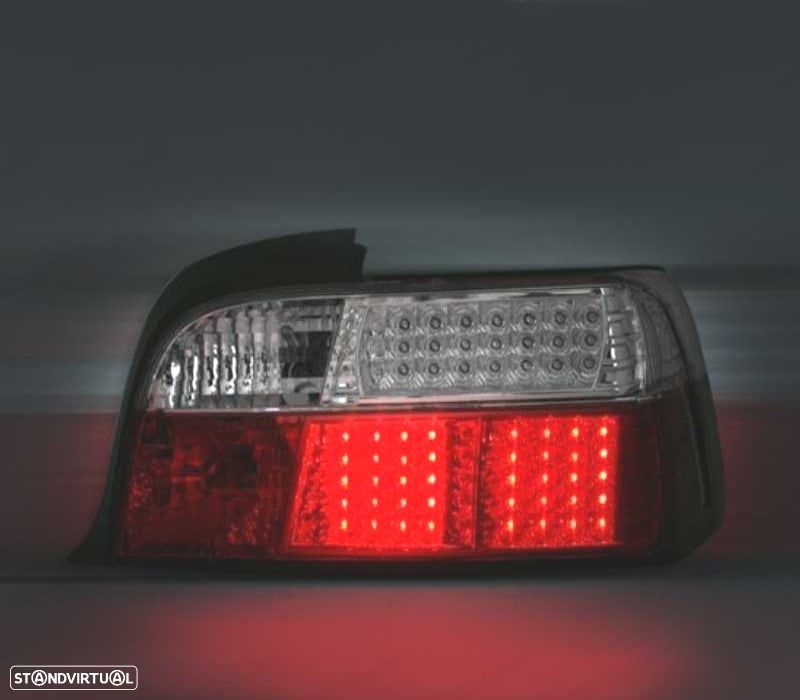 FAROLINS TRASEIRTOS LED PARA BMW E36 VERMELHO CLARO - 3
