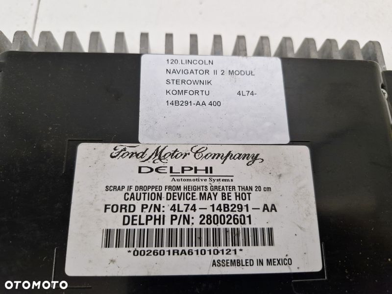 lincoln navigator 2 ii moduł sterownik komfortu 4l74-14b291-aa - 3