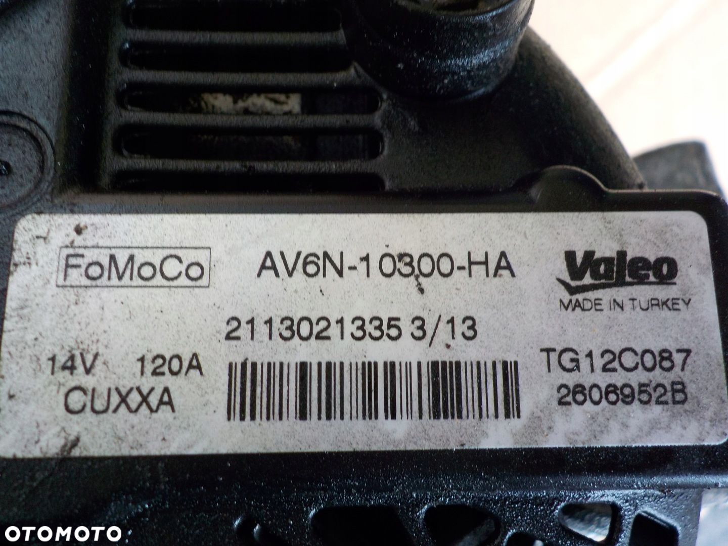 FORD FIESTA MK7 1.25 B ALTERNATOR AV6N-10300-HA - 5