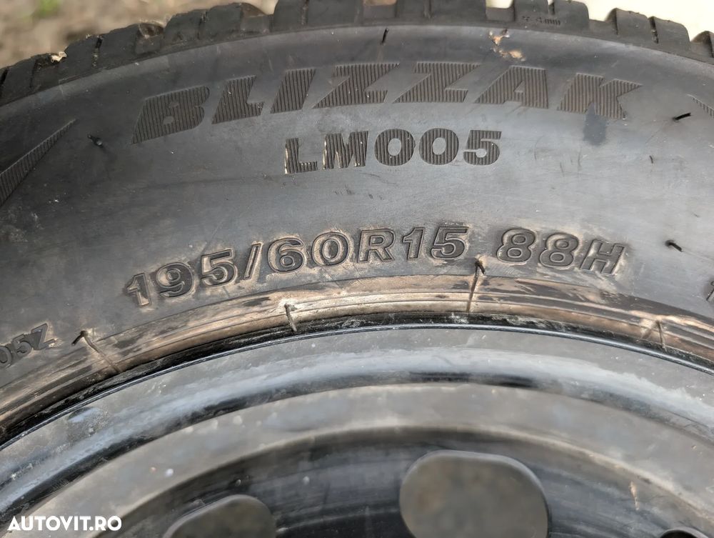 Janta tabla 15'' 4x108 Roata Rezerva FORD Transit Tourneo Courier Renault Peugeot cauciuc 195/60R15 Bridgestone ET76-1100-AB BB / 2150850 - 6
