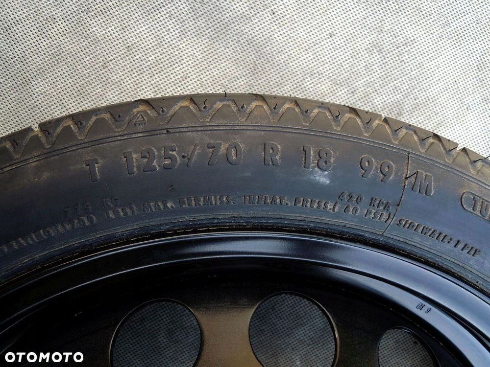 koŁo dojazdowe dojazdÓwka 125/70/ r18 3,5x18 (oe) - vw iv audi a3 - 3