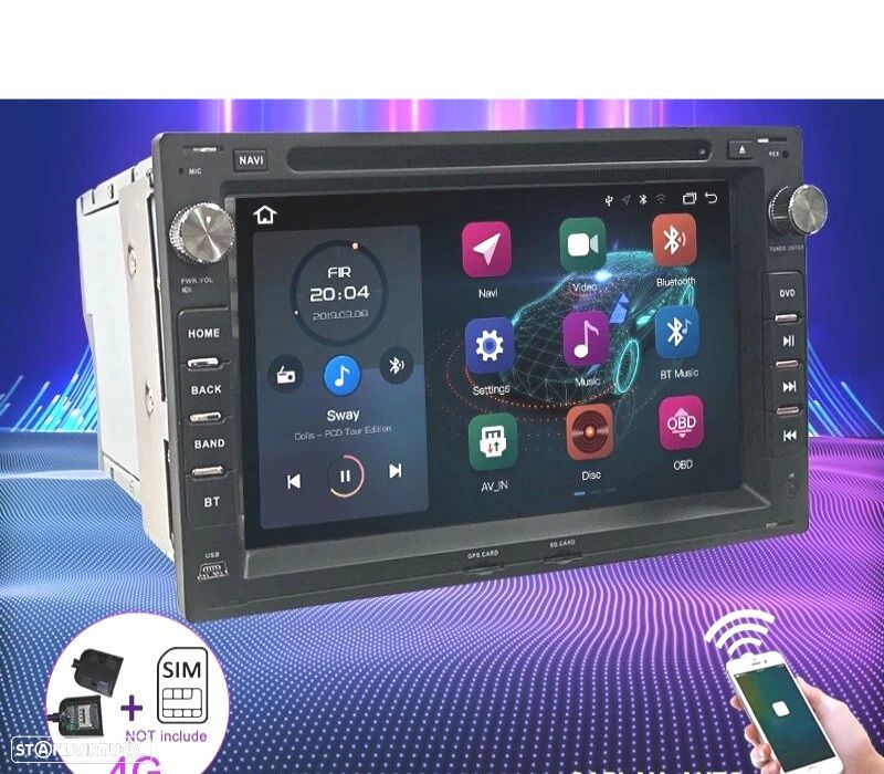 AUTO RADIO ANDROID 10 2DIN 7" PARA VOLKSWAGEN VW USB GPS TACTIL HD - 2