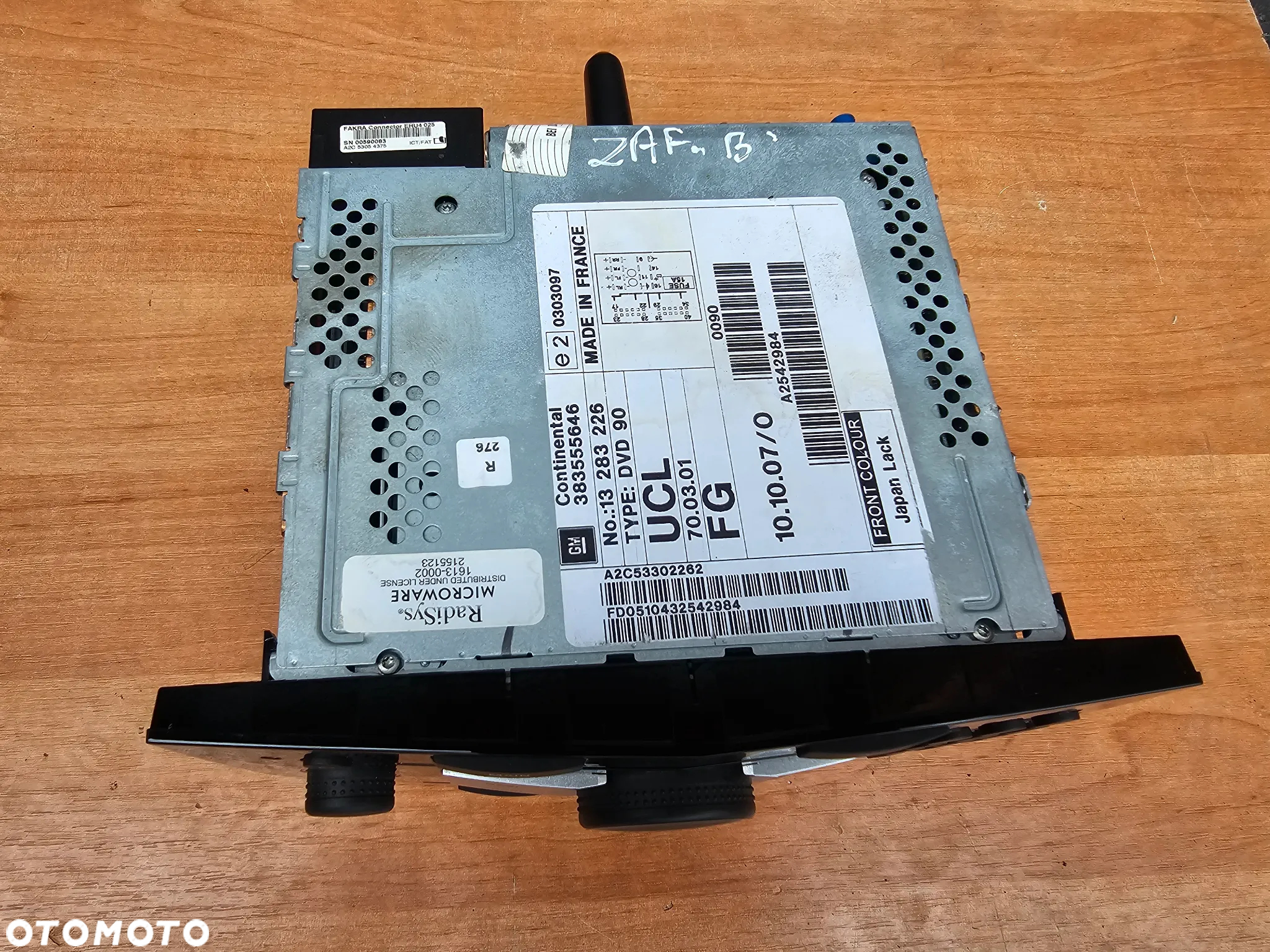NAWIGACJA KOLOROWA RADIO PANEL MULTIFUNKCJA RAMKA OPEL ZAFIRA B DVD 90 NAVI PIANO BLACK CZARNE - 15