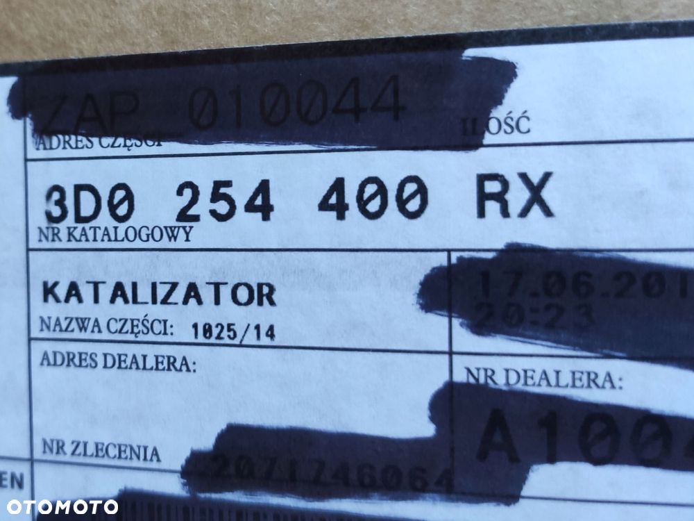 vw phaeton katalizator 4.2 3d0254400rx - 4
