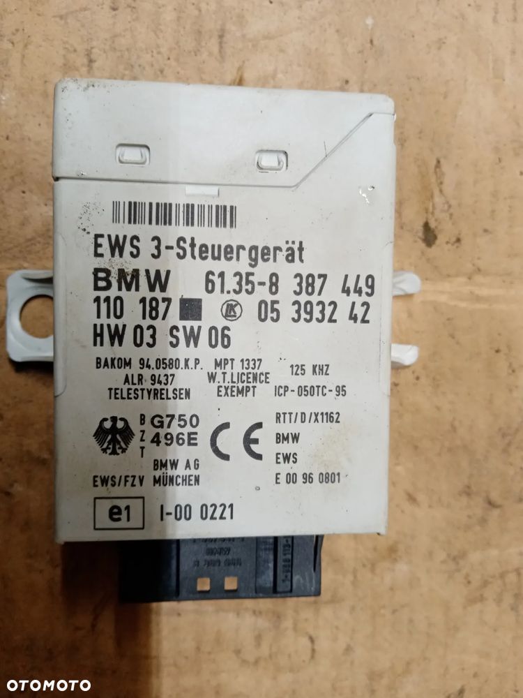 Moduł sterownik Immobilizera Immo BMW E39 8387449 - 4
