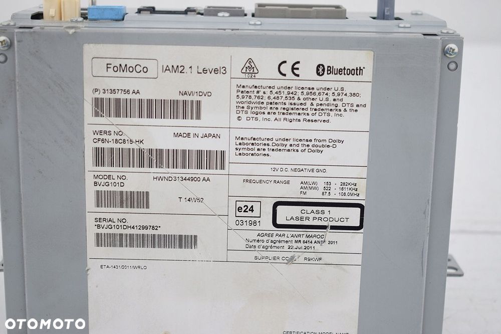 nawigacja radio navi jaguar cf6n-18c815-hk 31357756aa - 5