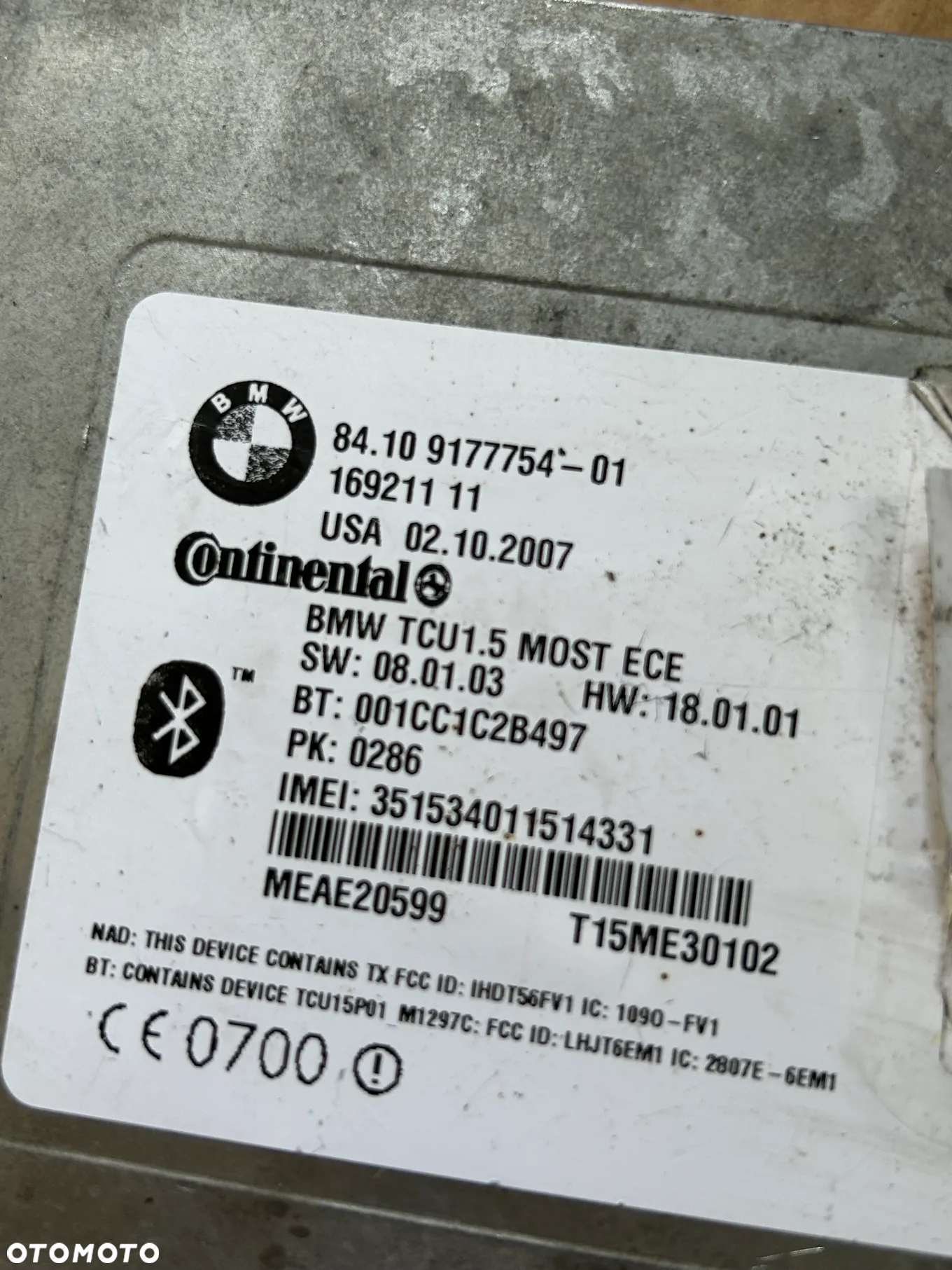 BMW E61 MODUŁ BLUETOOTH 9177754 - 3
