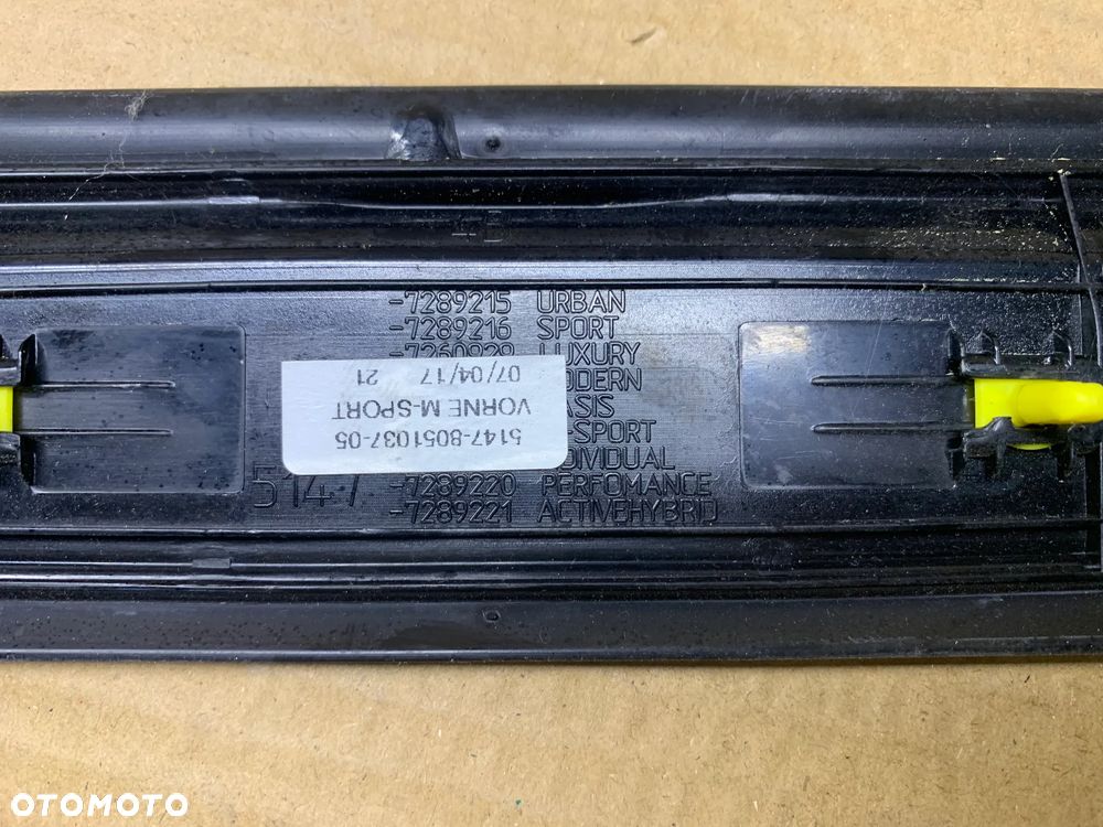Nakładka listwa progu przód przednia BMW GT F34 M-Pakiet 8051037 - 5