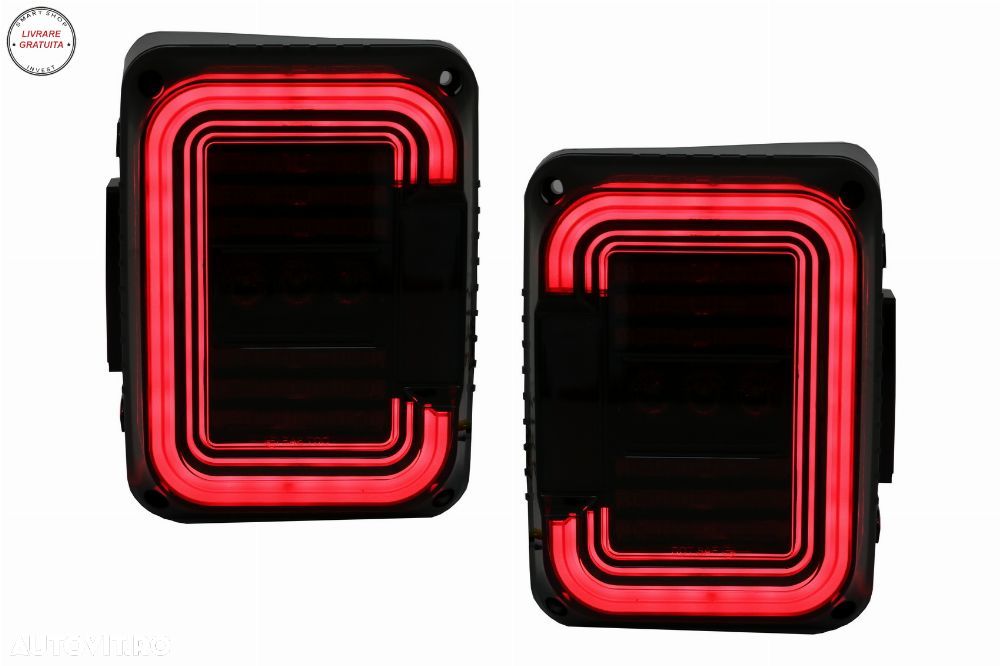 Stopuri Full LED JEEP Wrangler JK (2007-2017) Fumuriu- livrare gratuita - 6