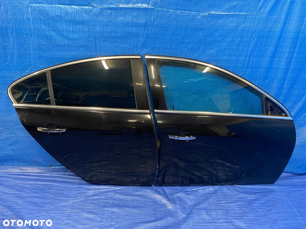 DRZWI PRAWE PRAWY PRZÓD PRZEDNIE TYŁ TYLNE KOMPLETNE OPEL INSIGNIA A HB SEDAN 11R ; CZARNE LAKIER Z20R ORYGINAŁ EUROPA - 2