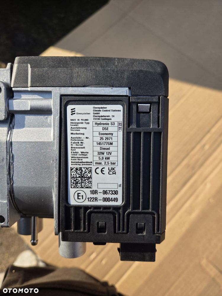 ogrzewanie postojowe Eberspaecher Hydronic S3 D5E 12V CL Diesel 5kW 32W 10R067330 122R000449 - 11