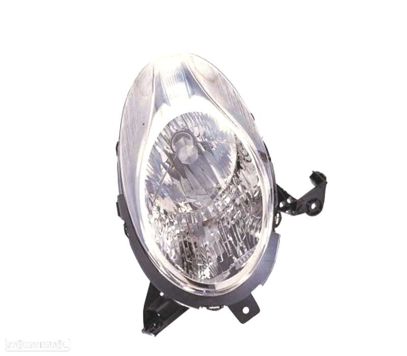FAROL OPTICA ESQUERDA PARA NISSAN MICRA K13 01-11 CROMADO - 1