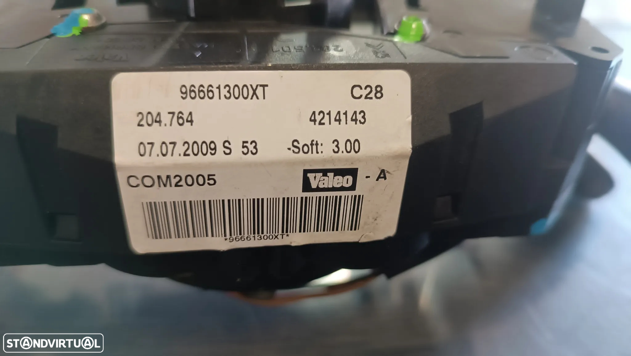 COMUTADOR LUZES / PISCAS / FITA AIRBAG PEUGEOT 207 96661300XT - 3