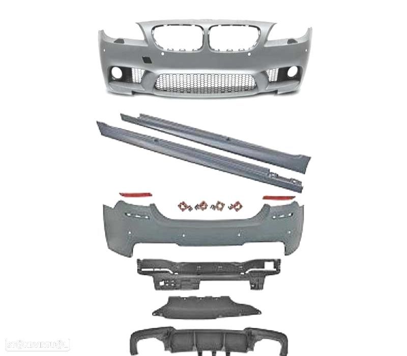 KIT CARROÇARIA BMW F10 13-17 COM PDC + LAVA-FARÓIS LOOK M5 - 3