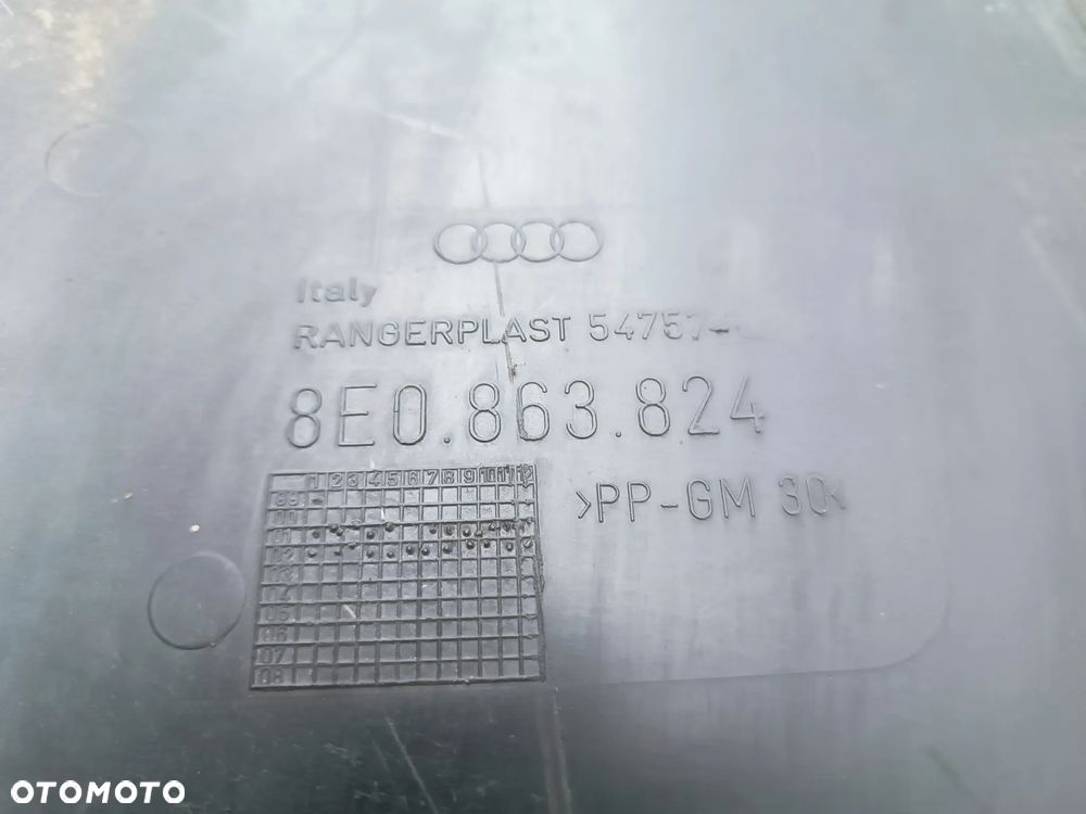 Audi A4 B6 osłona dolna silnika płyta pod silnik 8e0863823 + 8e0863824 , używana, oryginał - 10