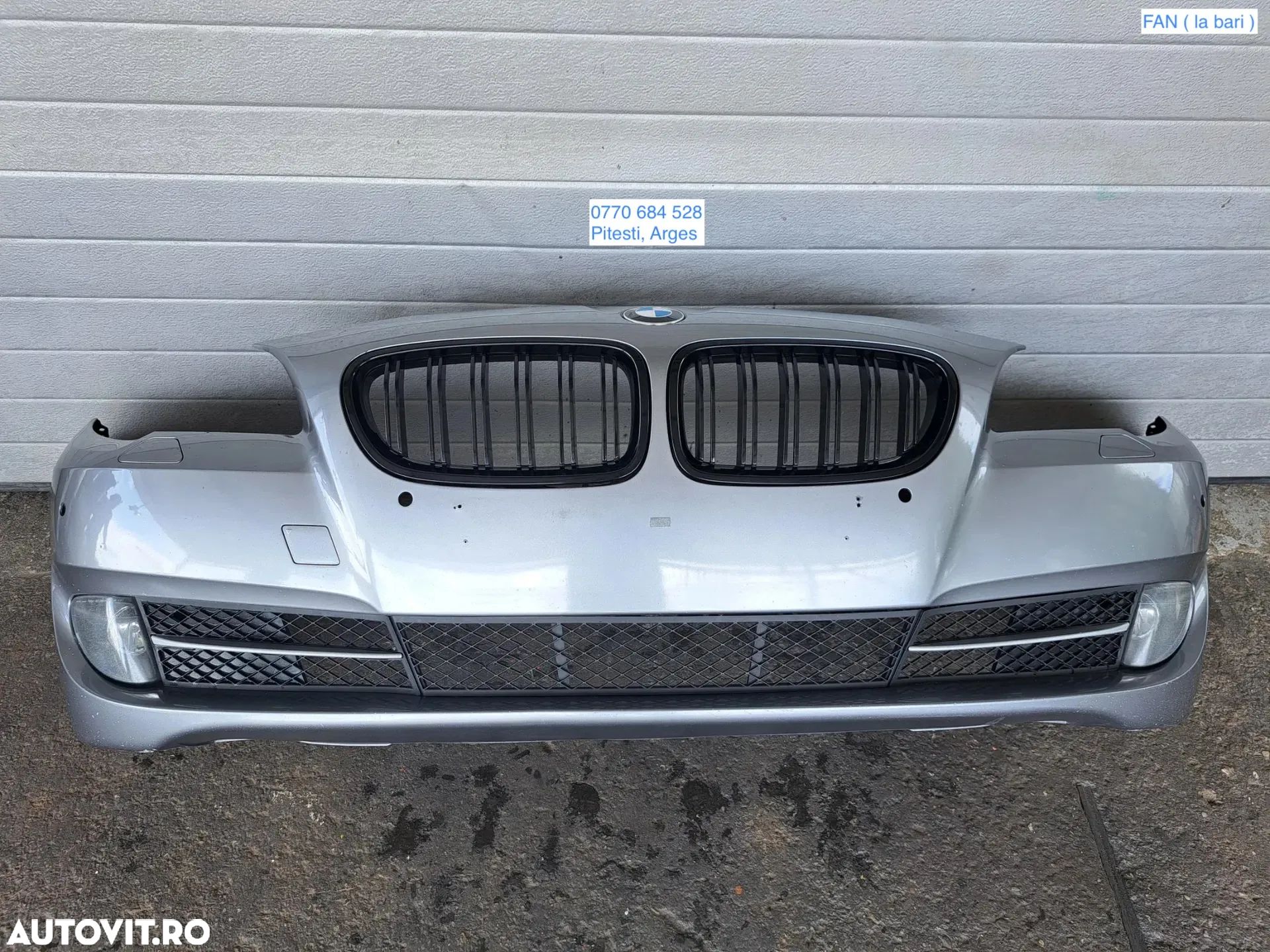 Bara fata completa cu nari grile si proiectoare cod culoare A52 Spacegrau originala BMW F10 F11 pt modele cu PDC - 1