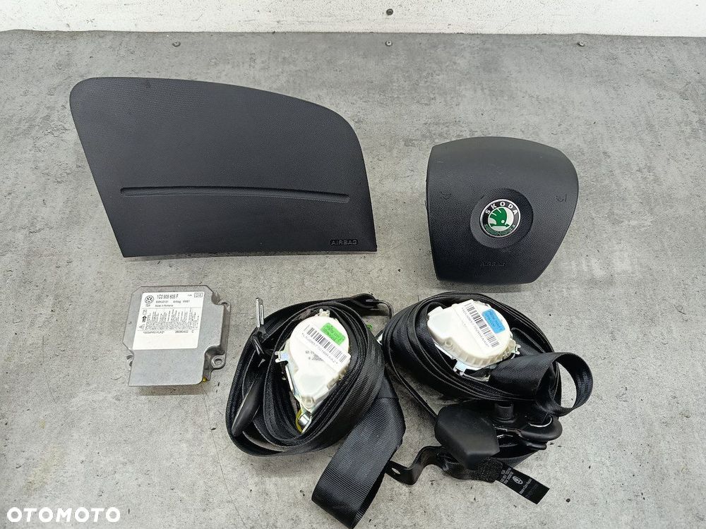 ZESTAW PODUSZEK AIRBAG, PASY PRZÓD, SENSOR SKODA FABIA II 5J1880202B - 5