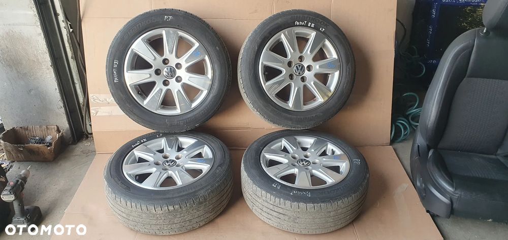 Alufelgi z oponami alusy felgi aluminiowe 5x112 7J ET45 215/55 R16 VW Passat B6 3C0601025AE - 1