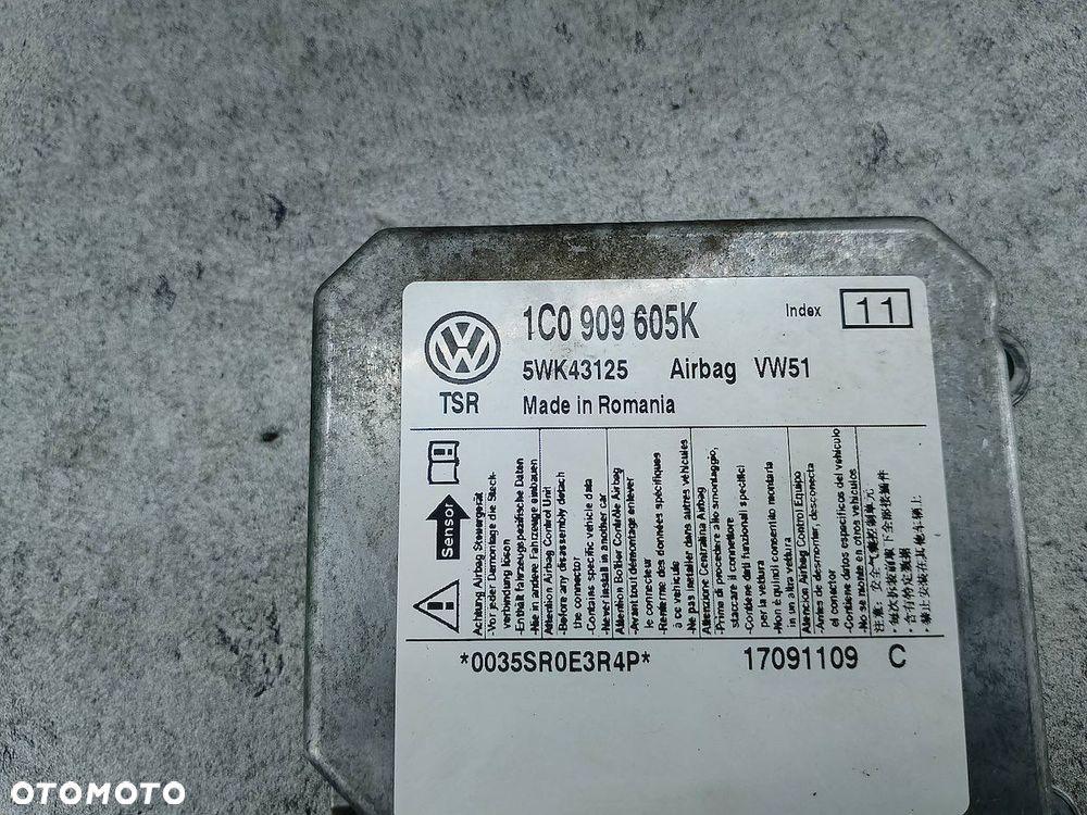 ZESTAW PODUSZEK AIRBAG SKODA FABIA II 5J0880201D  5J1880202C  1C0909605K - 8