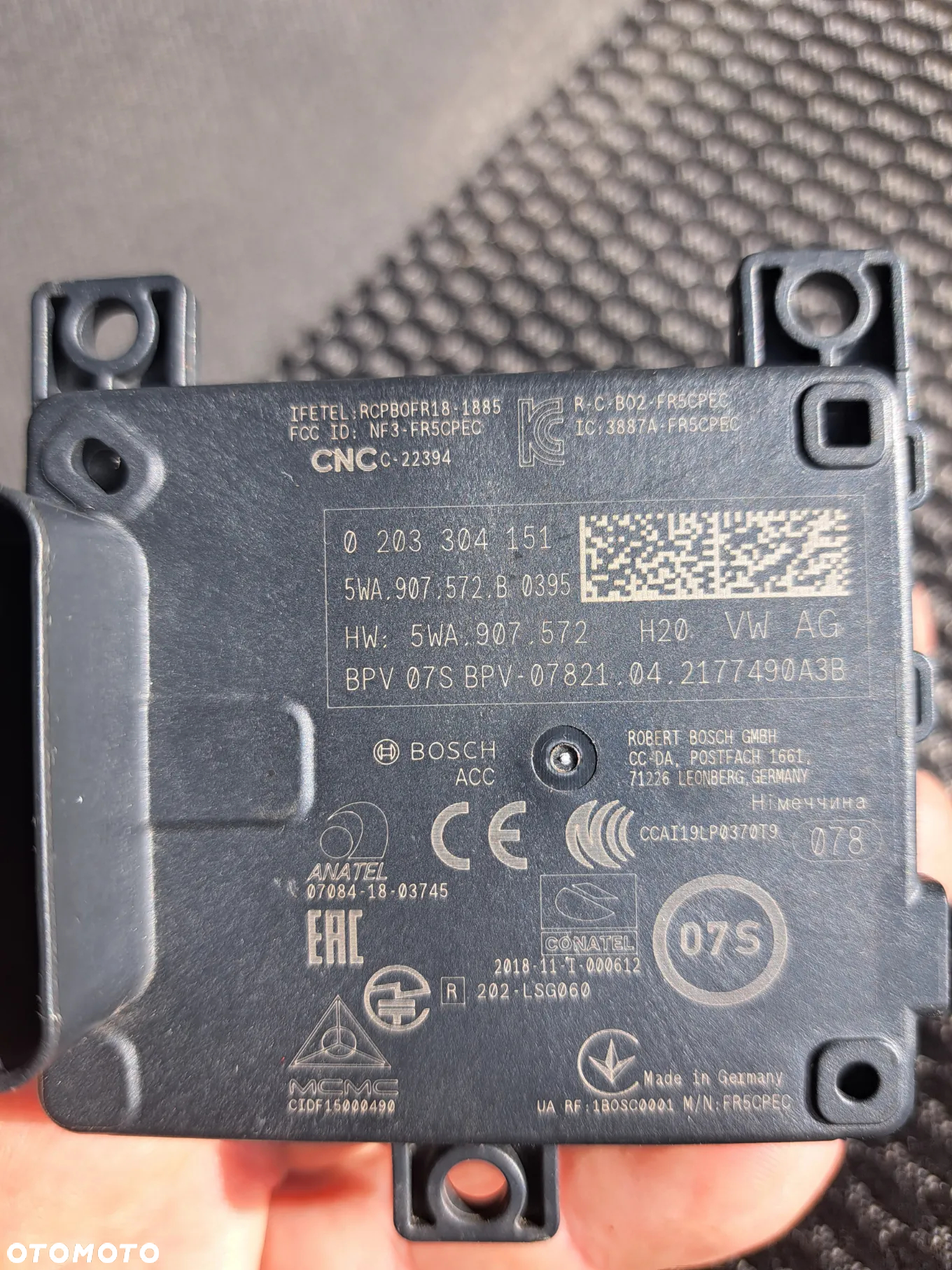Radar Sensor Distronic ACC VW Golf 8 Caddy V 5WA907572B Škoda Octavia IV SEAT León IV KL Formentor Audi A3 8Y Radarsensor 2020 2021 2022 2023 - 5