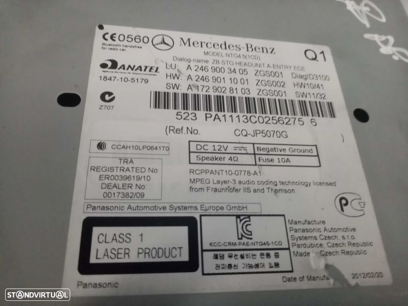 Rádio / auto-rádio MERCEDES-BENZ Classe B (W246, W242) - 2