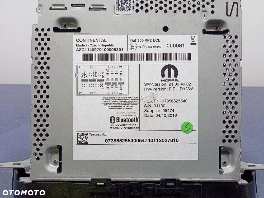 FIAT TIPO II 15- RADIO FABRYCZNE NAWIGACJA 356VP2 07356525540 - 5