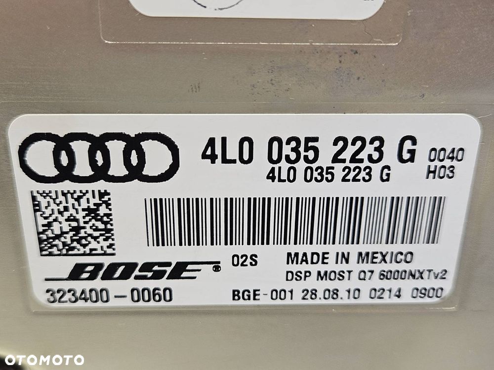 AUDI Q7 05-15 WZMACNIACZ BOSE ORYGINALNE 4L0035223G 4L0035223 G - 4