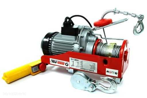 Wciągarka wyciągarka elektryczna 800kg 230V 1300W budowlana linowa - 2