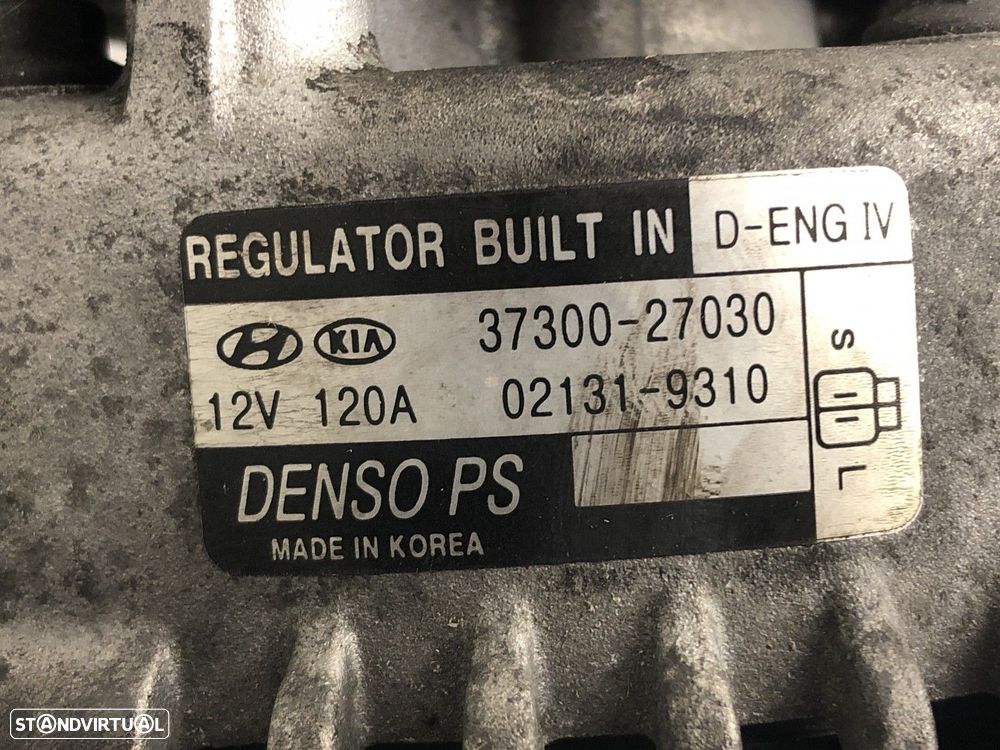 Alternador KIA CEE'D(ED) 2.0 CRDi | 06.07 - 12.12 Usado REF. 37300-27030 / 37300... - 5