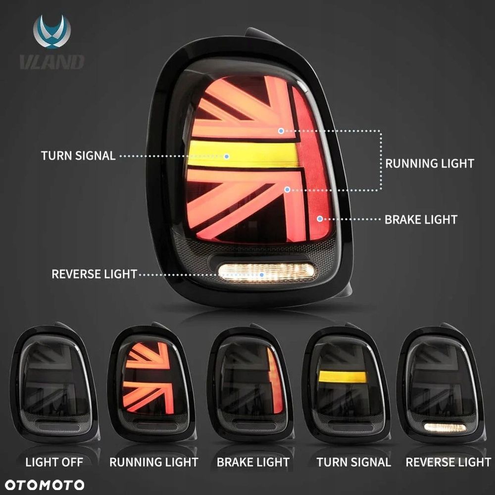 Lampy tylne kpl Vland Full Led Tuning Smoke Mini Cooper f55 f56 f57 2014-17 - 6