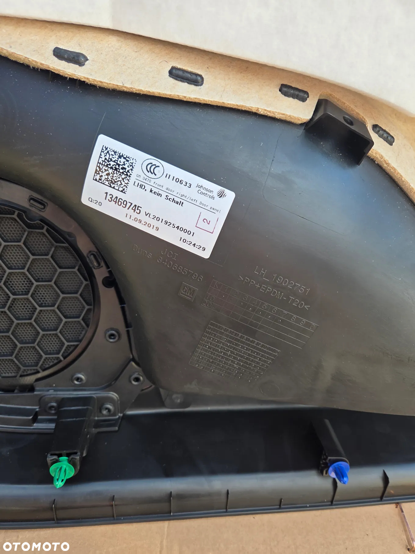 Tapicerka boczek drzwi lewe przód przednie Opel Zafira C 13469745 tapicerka boczek drzwi lewy przod przedni Opel Zafira C 13469745 - 7