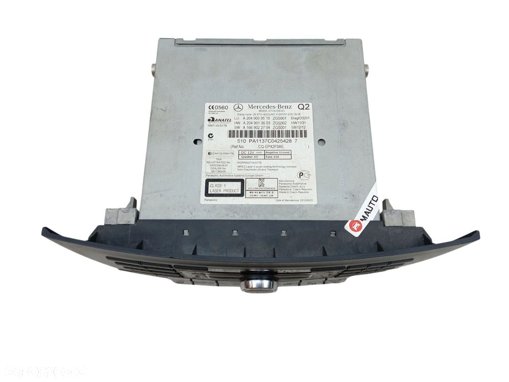 RADIO MERCEDES C W204 LIFT (2011-2014) 1.6 CGI 156KM A2049009510 - 4