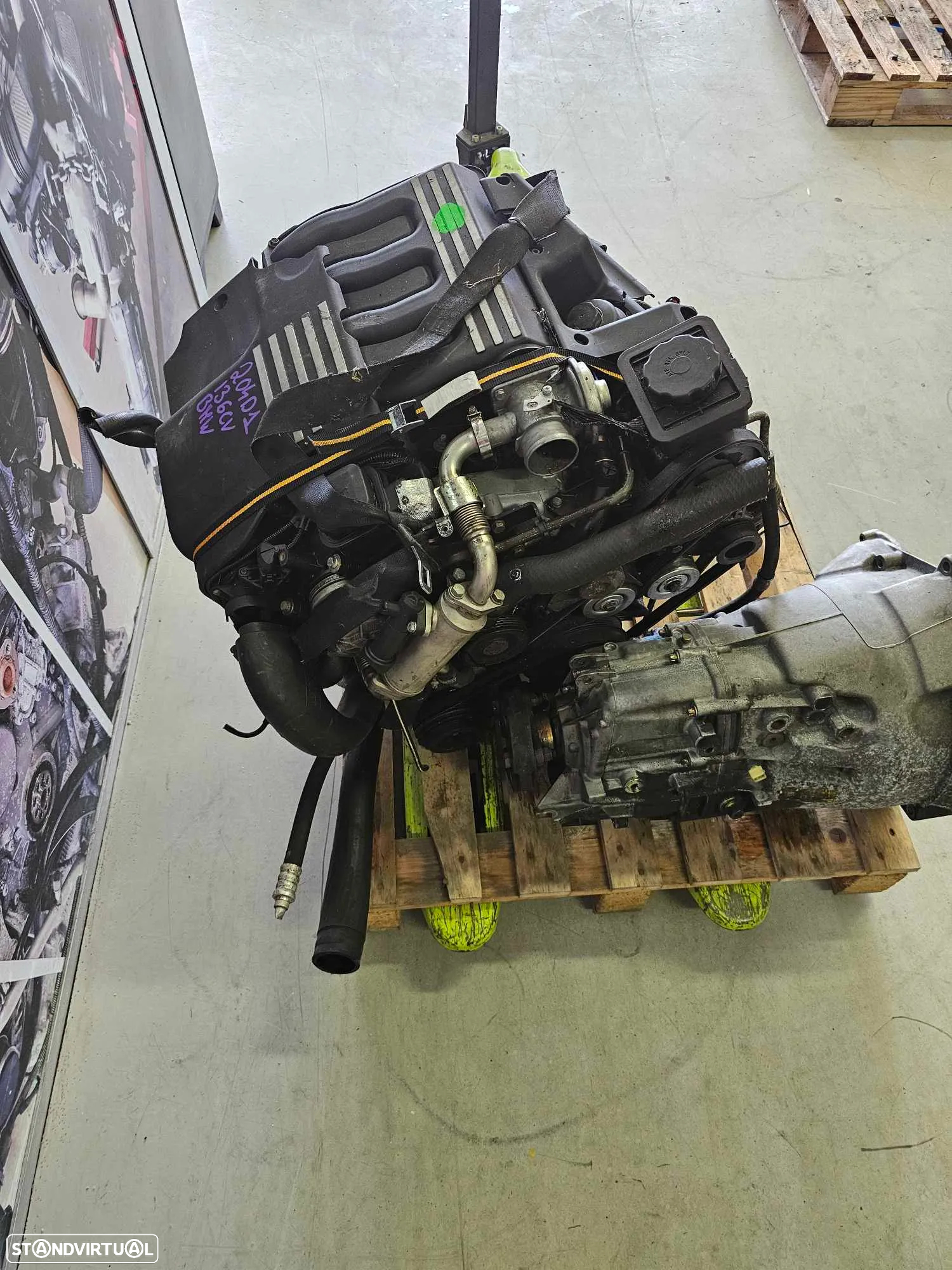 Motor BMW E46 320D 2.0D 2002 de 136cv, ref 204D1 - 2