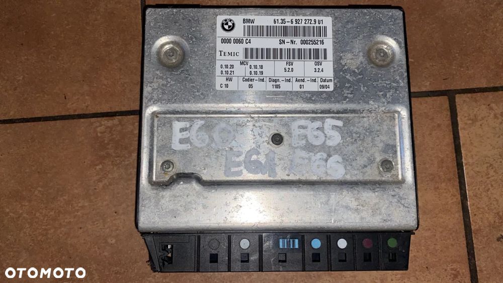 BMW E60 E61 E65 E66 MODUŁ STEROWNIK FOTELA 6927272 - 2