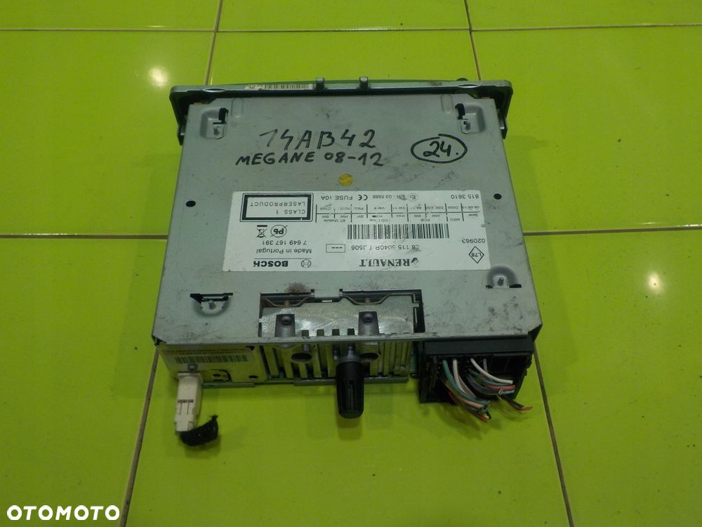 MEGANE III 10r CABRIO 2D radio CD 7649167391 - 2