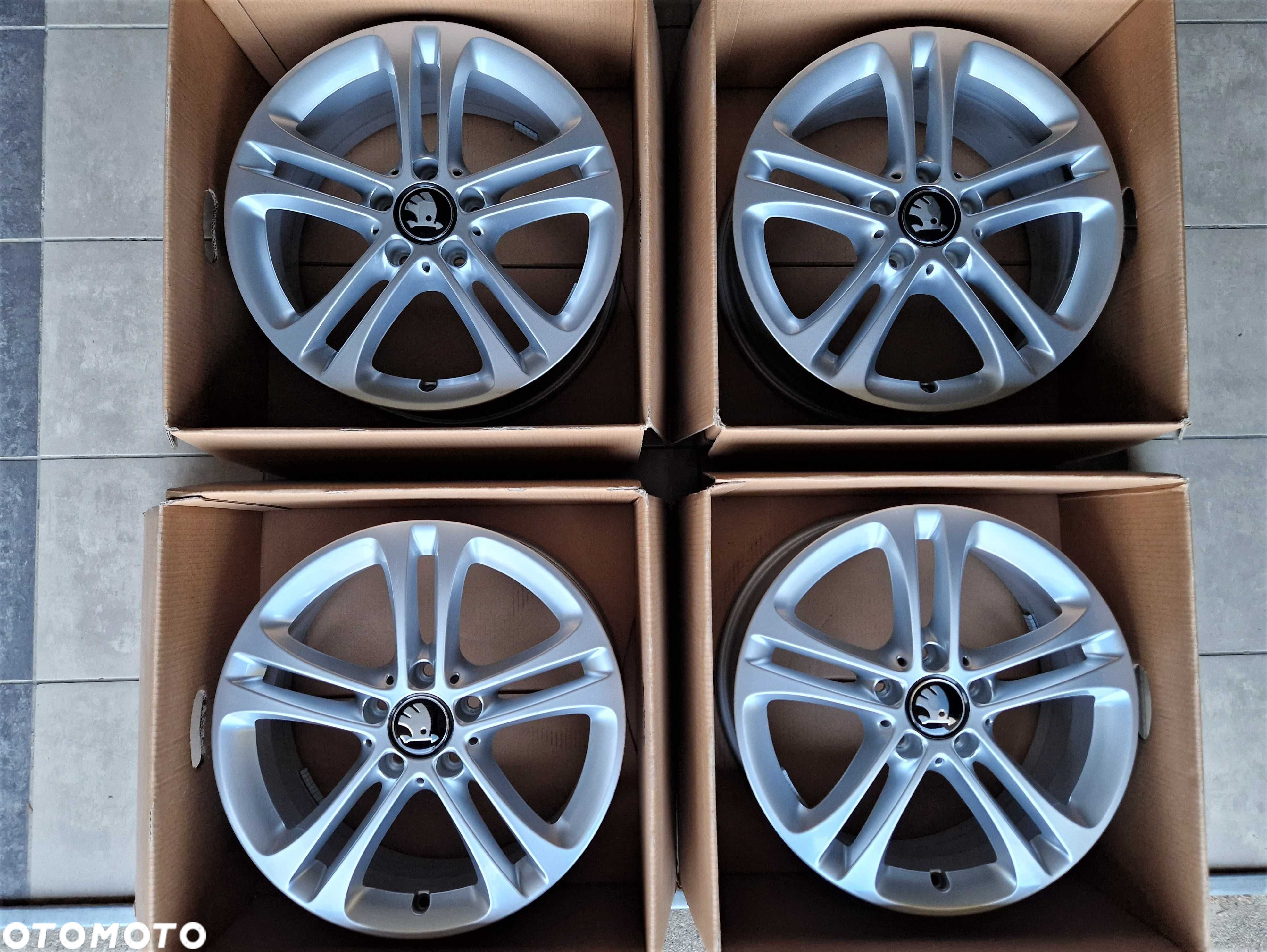 Alufelgi 17 5x112 Skoda Octavia Kodiaq Superb Yeti Karoq jak Nowe 802# - 7