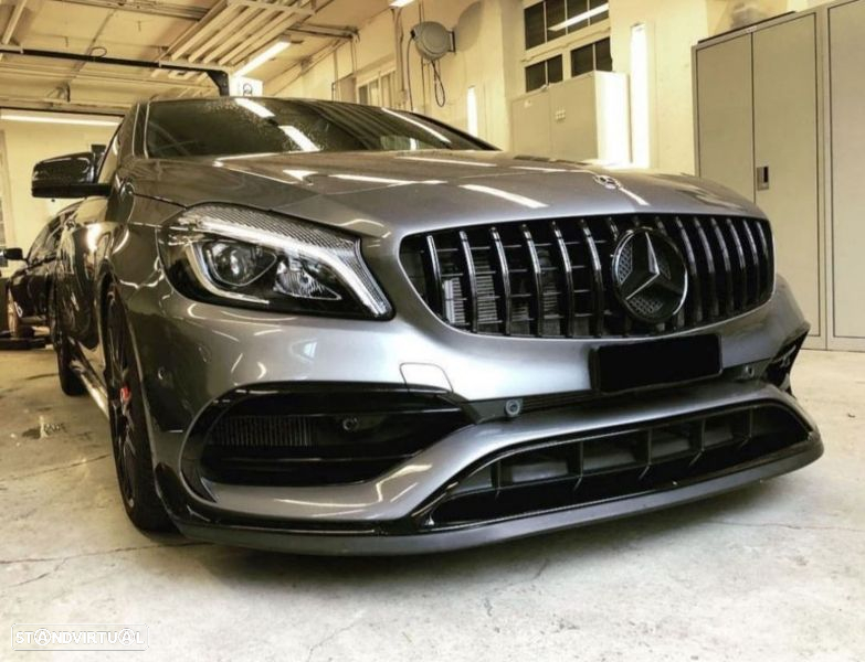 Grelha Frontal Mercedes CLA W117 GTR Panoramica Preta - 2