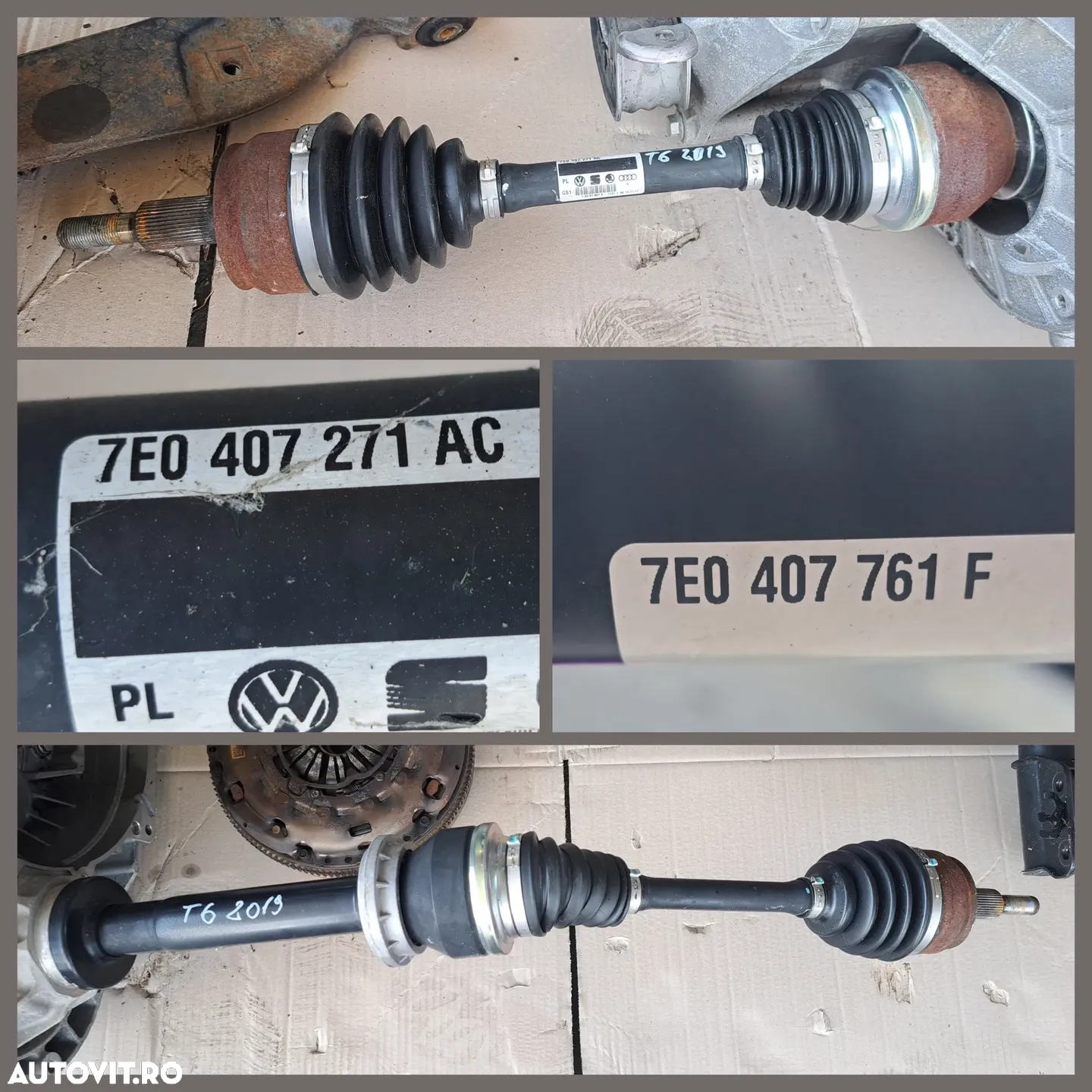 VW T6 2.0 tdi 2019 cutie de viteze manuala 5+1 planetara stg dr fata kit ambreiaj LUK placa disc rulment volanta amortizor arc - 3
