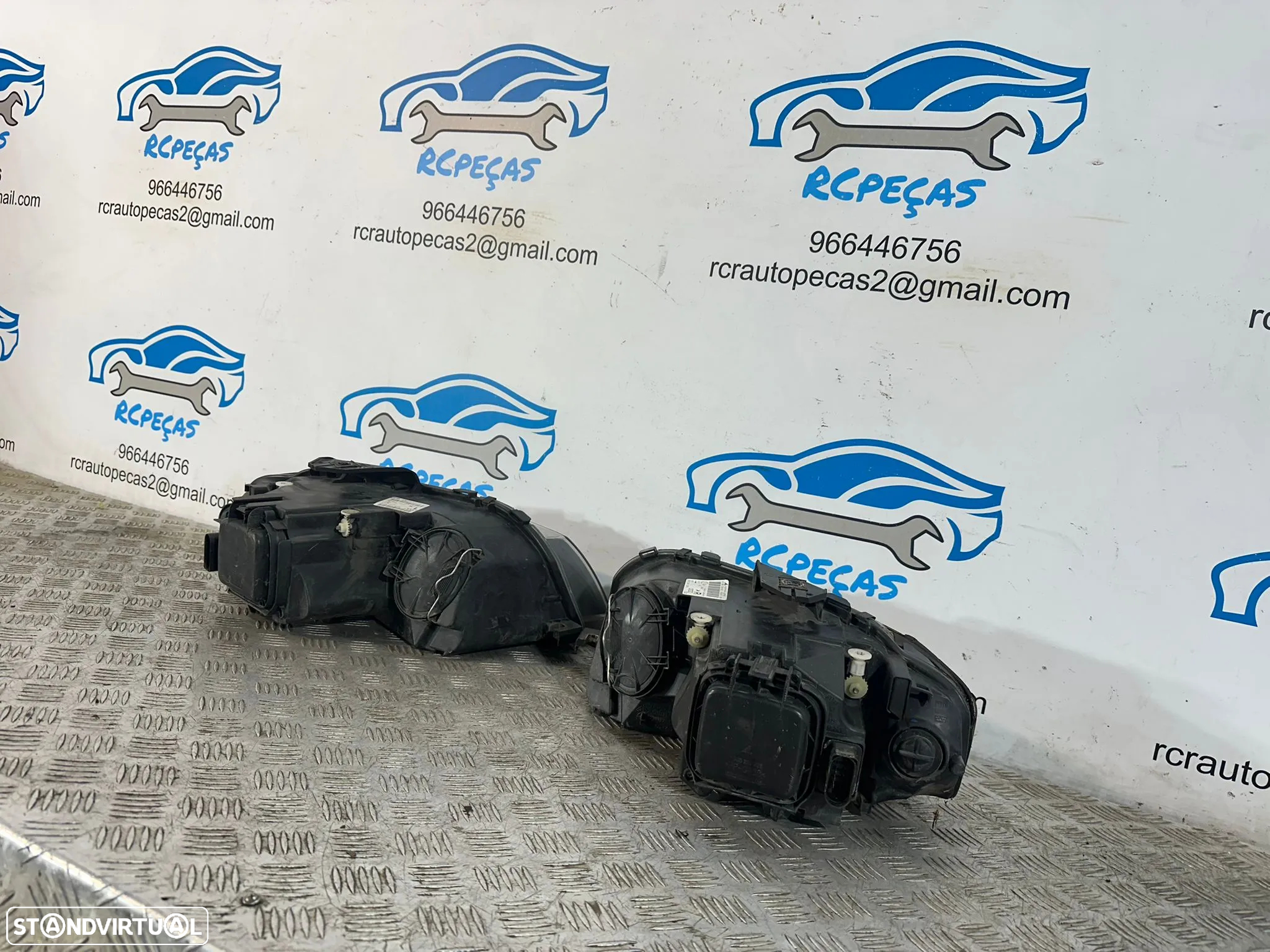 .Conjunto Oticas Farois Frontais Frente Original Audi A3 8P Halogéneo 2003 - 2010 8P0941003L 8P0941004L - 7