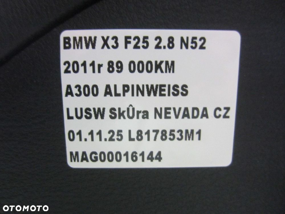 BMW X3 F25 X4 F26 DESKA ROZDZIELCZA KONSOLA CZARNA 51459311544  9311544 - 7