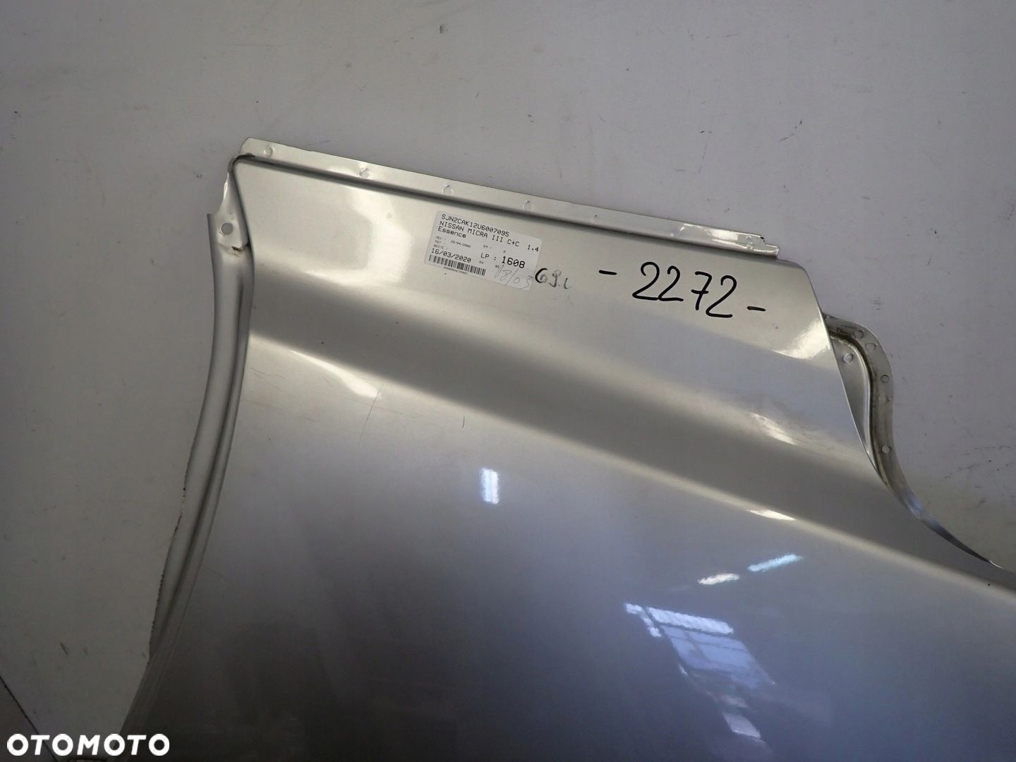 NISSAN MICRA K12 CC 03- BŁOTNIK TYLNY LEWY - 3
