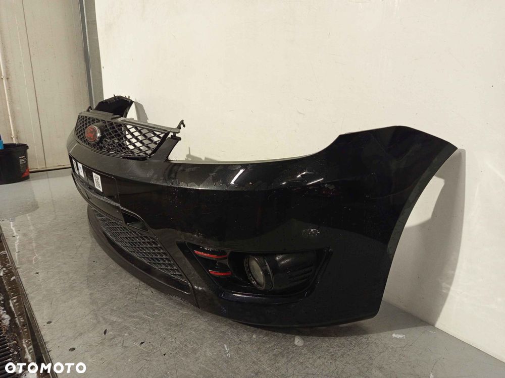 ^ ZDERZAK PRZÓD PRZEDNI FORD FIESTA MK.6 6 VI ST D2 CZARNY HALOGENY - 2