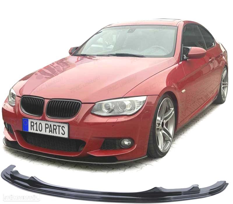 SPOILER LIP BMW E92 E93 10-14 LOOK M PRETO BRILHANTE - 1