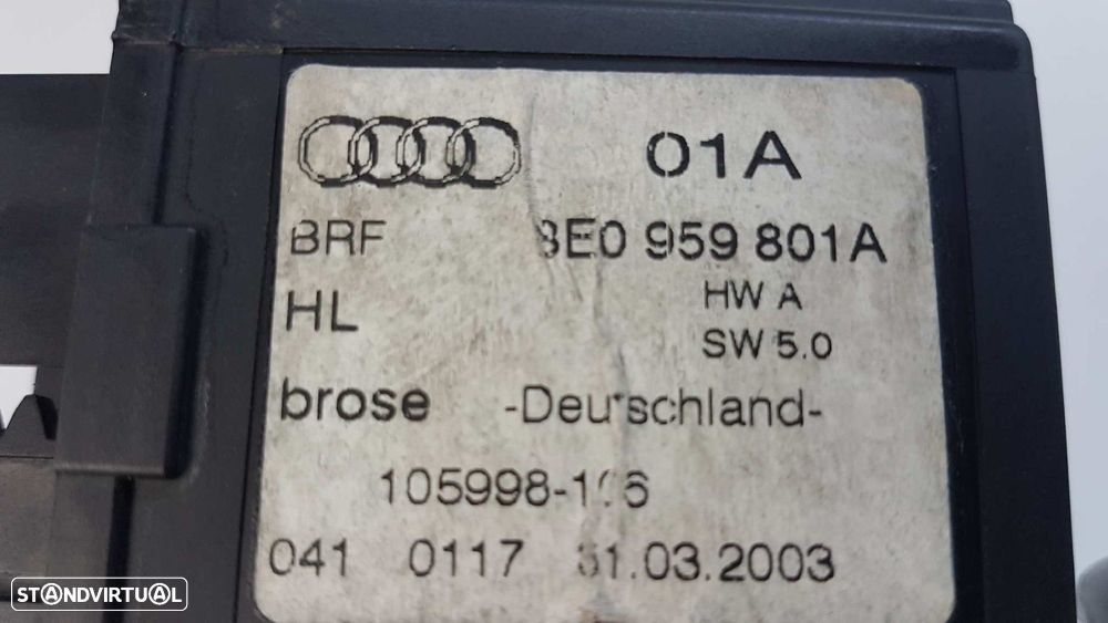 MOTOR ELEVADOR TRASEIRO ESQUERDO AUDI A4 BERLINA (8E) 2.5 TDI QUATTRO (132KW) - 2