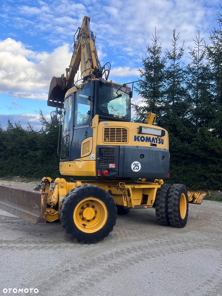 Komatsu Koparka kołowa KOMATU PW98MR-8 10ton 4x4x4 ośki skrętne Ramię 3x łamane BEZ DPF i ADBLUE 4 cyl dodatkowe wyjścia hydr Pług Podpory  2012 szybka zwinna Prosto z importu 1 właściciel Cat TEREX Liebherr Wacker Pw 98 Mr 8 11 - 17