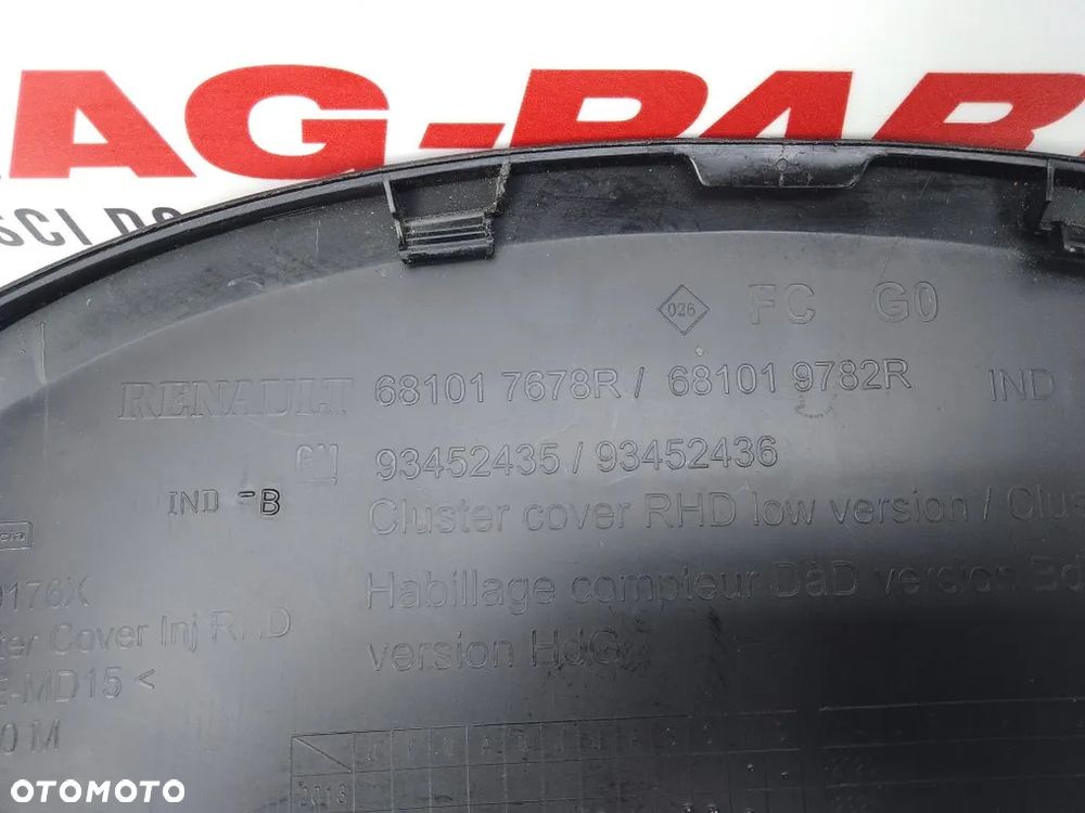 Osłona Ramka Licznik Obudowa Vivaro B Trafic III Talento 681017678R - 6